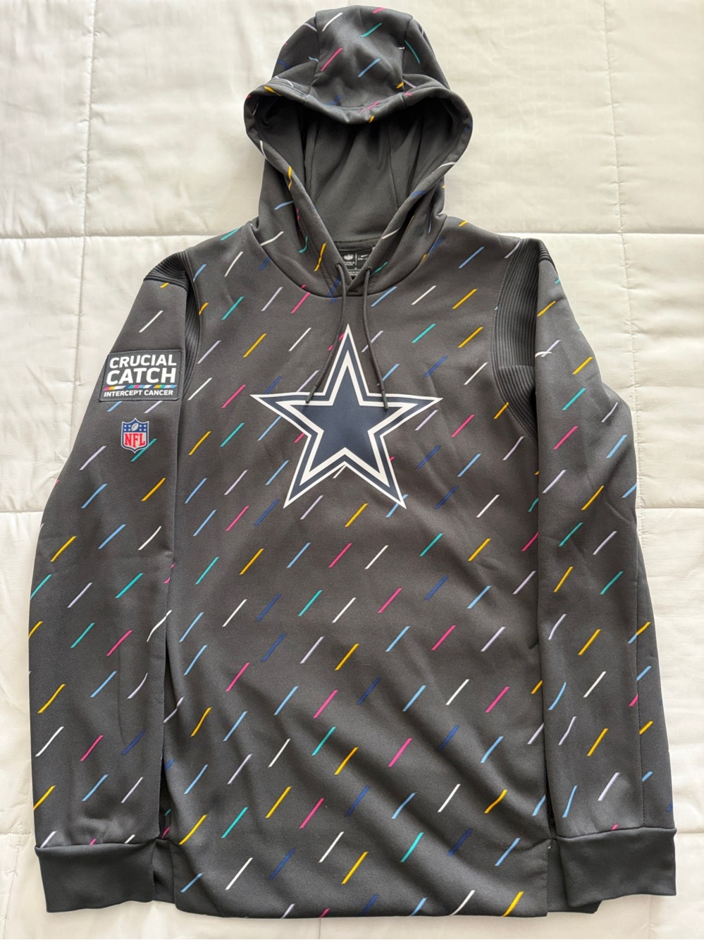 Dallas Cowboys Men’s Gray Pullover Hoodie - NFL Crucial Catch